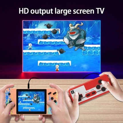 G3 Macaron Handheld Game Console for Portable Single Player Fun showing 3.5-inch screen, TV output and wired controller for on-the-go gaming