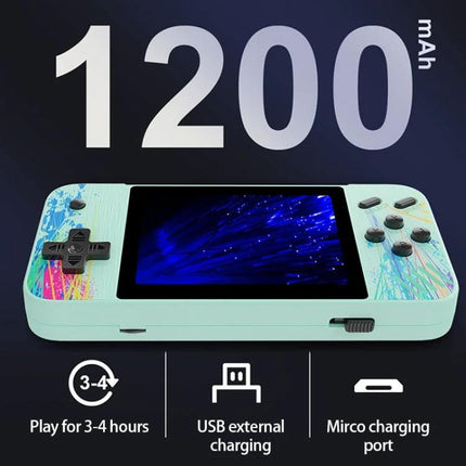 G3 Macaron Handheld Game Console for Two-Player Fun mint green 3.5-inch screen portable two-player retro gaming on the go