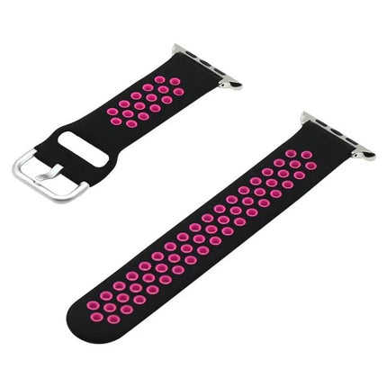 Silicone Adjustable Watch Band For Apple Watch 38/40/41/42mm