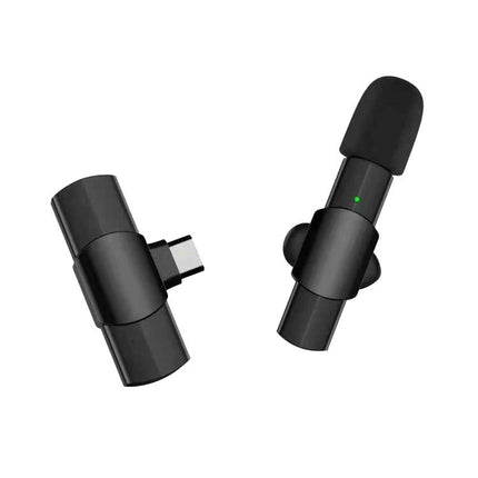 Mini Lavalier Microphone for Daily Video Recordings - compact Type-C clip-on mic with windscreen and low-noise pickup for vlogs and interviews