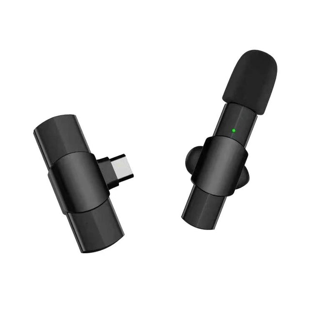 Mini Lavalier Microphone for Daily Video Recordings - compact Type-C clip-on mic with windscreen and low-noise pickup for vlogs and interviews