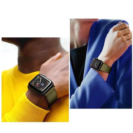 Leather Replacement Watch Band For Apple Watch 38-45mm