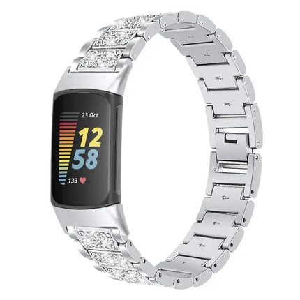 Diamond Stainless Steel Replacement Band for Fitbit Charge 5