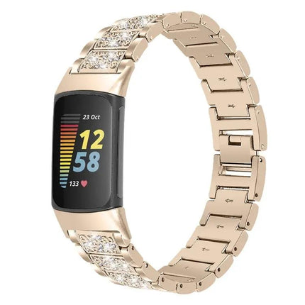 Diamond Stainless Steel Replacement Band for Fitbit Charge 5