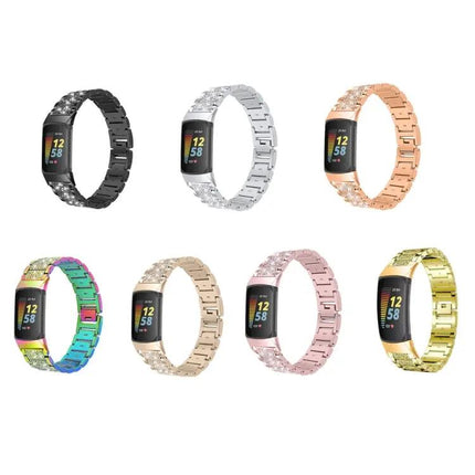 Diamond Stainless Steel Replacement Band for Fitbit Charge 5
