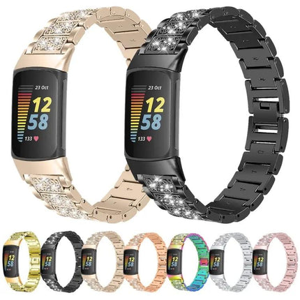 Diamond Stainless Steel Replacement Band for Fitbit Charge 5