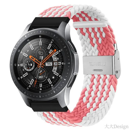 22mm Nylon Braided Watch Strap Adjustable Metal Buckle