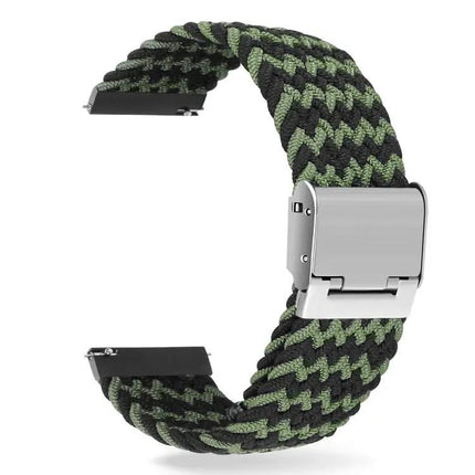 22mm Nylon Braided Watch Strap Adjustable Metal Buckle