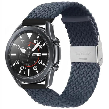 22mm Nylon Braided Watch Strap Adjustable Metal Buckle