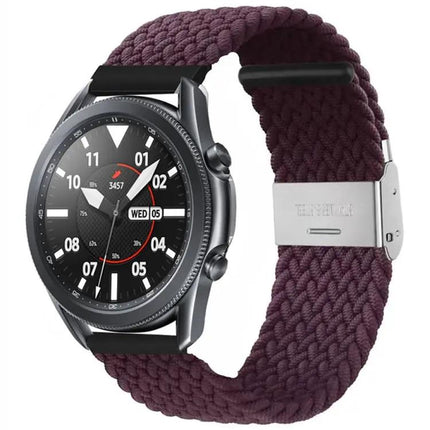 22mm Nylon Braided Watch Strap Adjustable Metal Buckle
