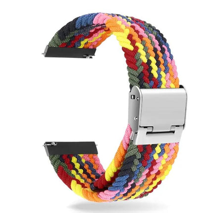 22mm Nylon Braided Watch Strap Adjustable Metal Buckle