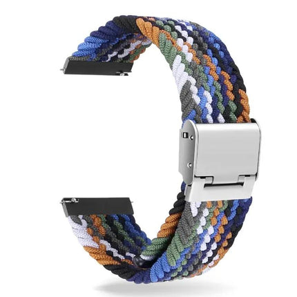 22mm Nylon Braided Watch Strap Adjustable Metal Buckle