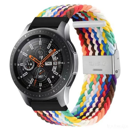 22mm Nylon Braided Watch Strap Adjustable Metal Buckle