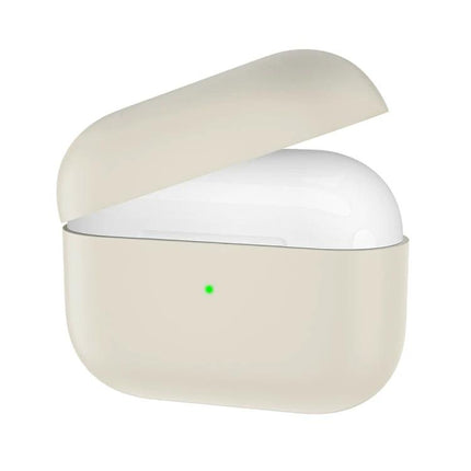 Essential Silicone Cover for Everyday Earbud Protection in beige showing 360-degree protection and charging access