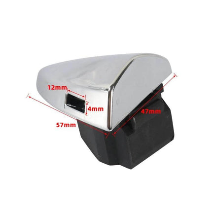 Exterior Door Handle Cover For Right Front Car Door replacement ABS plastic outer cap for Lexus right-front door, chrome finish, dimensions shown