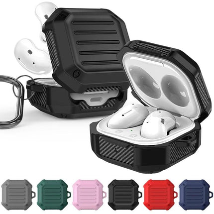 Sturdy Case for Samsung Galaxy Buds During Daily Travel - dustproof antifouling protective hard shell with carabiner, multiple colors