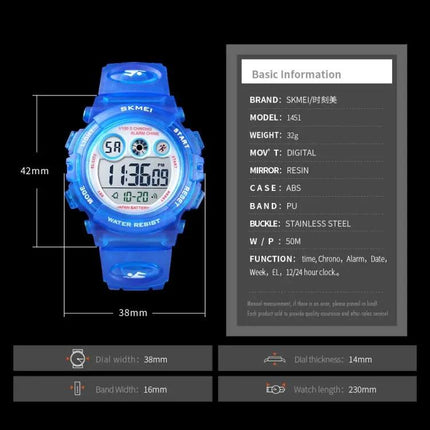 SKMEI Children's Digital Sports Watch with Luminous Feature | Syndmart
