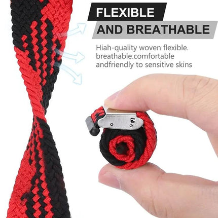 Nylon Braid One-Buckle Watch Band For Apple Watch 38/40/41mm