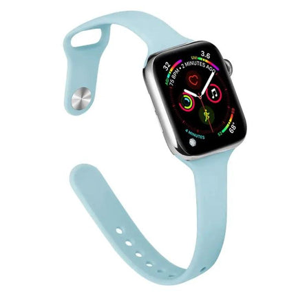 Slim Silicone Replacement Watch Band For Apple Watch 38-45mm