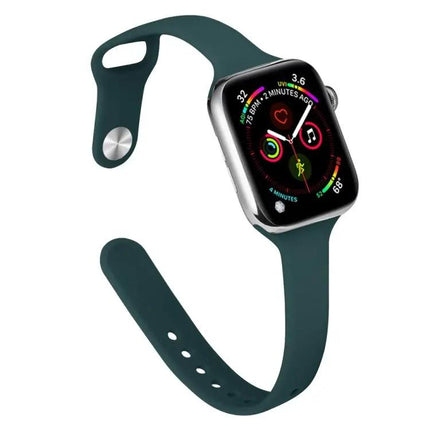 Slim Silicone Replacement Watch Band For Apple Watch 38-45mm