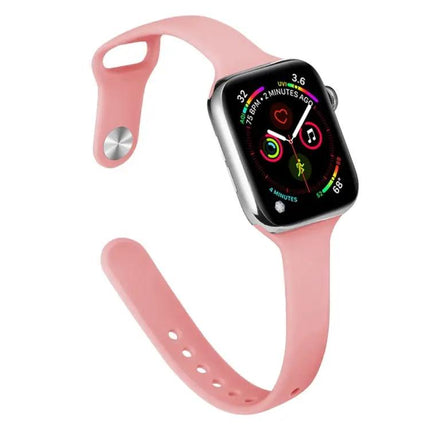 Slim Silicone Replacement Watch Band For Apple Watch 38-45mm