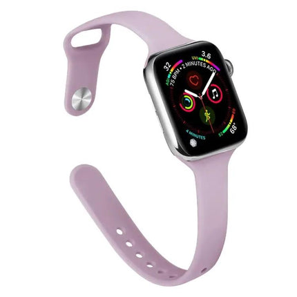 Slim Silicone Replacement Watch Band For Apple Watch 38-45mm