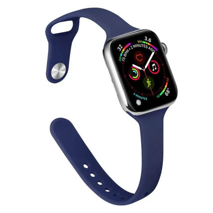 Slim Silicone Replacement Watch Band For Apple Watch 38-45mm
