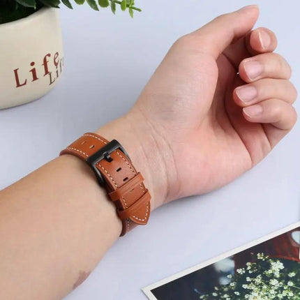 Leather Replacement Watch Band For Apple Watch 38 To 45mm
