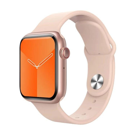 Smart Watch for Everyday Health and Activity Tracking in rose gold with silicone band showing heart rate and activity monitoring features
