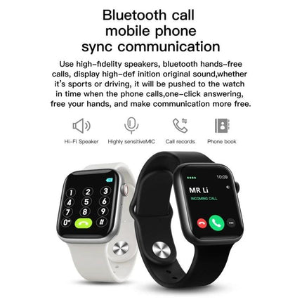 Smart Watch for Everyday Health and Activity Tracking - sleek black and white fitness smartwatch showing heart rate, calls and activity reminders