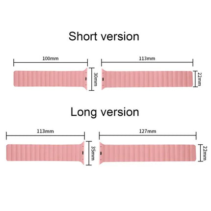 Silicone Magnetic Short Integrated Strap For Apple Watch