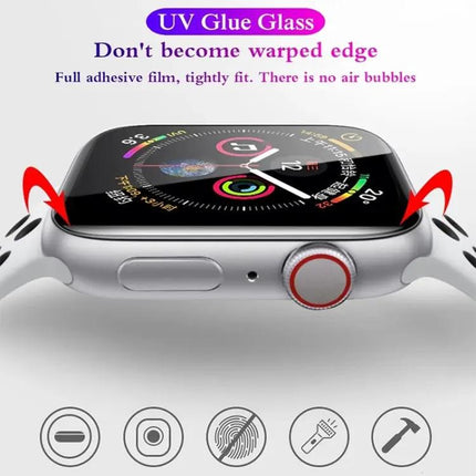Apple Watch Curved Full Glue Tempered Glass Guard 41/45mm