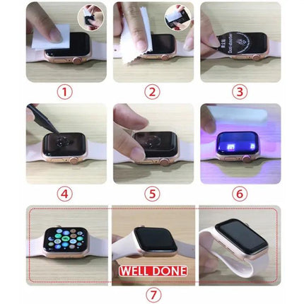 Apple Watch Curved Full Glue Tempered Glass Guard 41/45mm