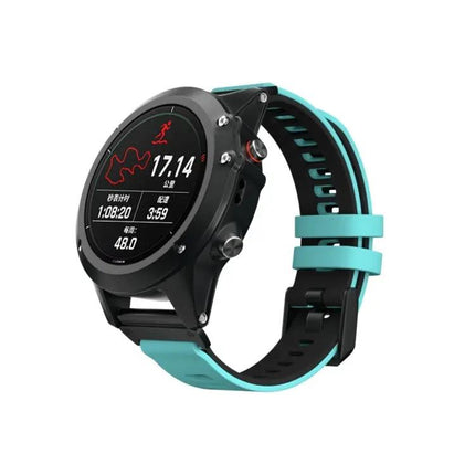 Two-Tone Silicone Watch Band 22mm For Garmin Fenix 6