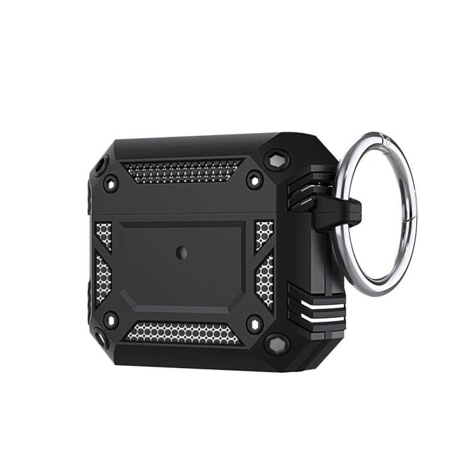 Daily Earphone Case for Everyday Protection On the Go in Rugged Black With Keyring For Commuting And Workouts