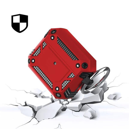 Daily Earphone Case for Everyday Protection On the Go - Rugged Red Shockproof Earphone Case With Keyring