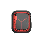 For Apple Watch Series 9 / 8 / 7 45mm / Black + Red