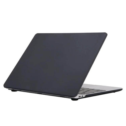 Frosted Shockproof Protective Case for Huawei Laptops on dark gray laptop showing slim, durable PC shell protecting top and edges