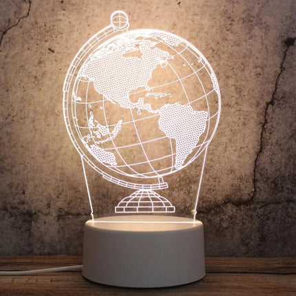 Decorative Night Light for Bedroom and Home Ambiance - cute globe-shaped soft LED lamp on bedside table for ambient lighting