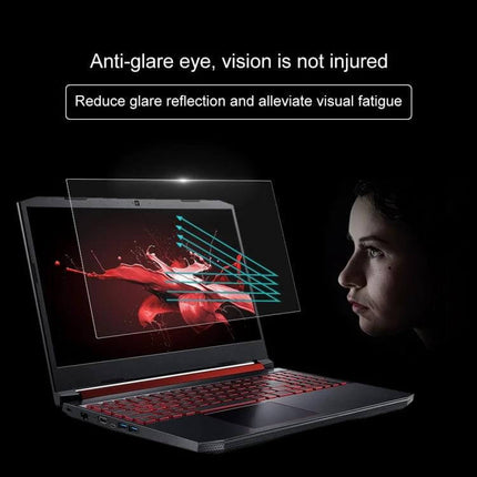 Tempered Glass Screen Protector for Acer 15.6 Inch Laptops showing anti-glare film reducing reflections and protecting laptop display