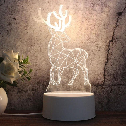 Enhance Your Home Decor With A Fun LED Night Light geometric deer lamp providing soft ambient bedroom lighting