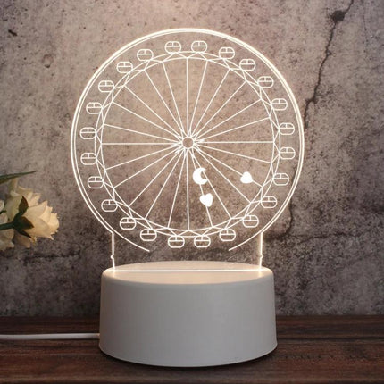Enhance Your Home Decor With A Fun LED Night Light - Ferris wheel acrylic LED night lamp for bedroom ambient decor