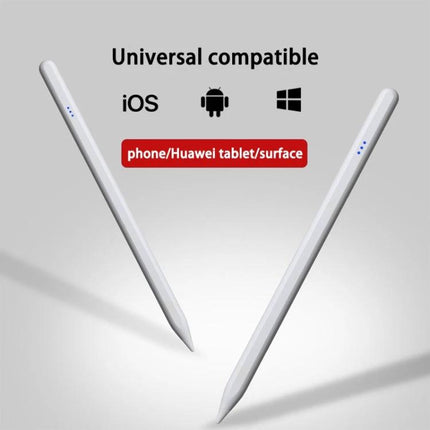 JT17 Universal Capacitive Pen for Touch Screens and Tablets - sleek white stylus compatible with iOS Android Windows tablets and phones