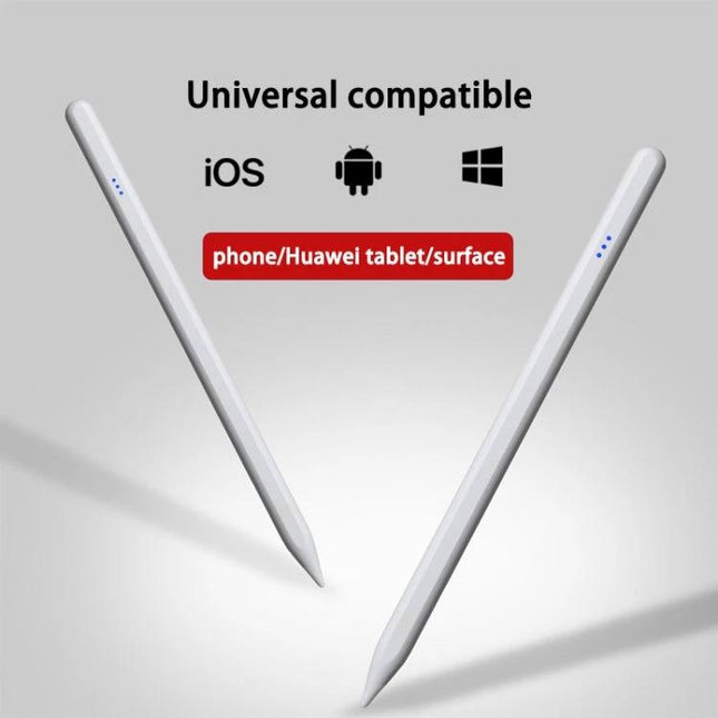 JT17 Universal Capacitive Pen for Touch Screens and Tablets - sleek white stylus compatible with iOS Android Windows tablets and phones
