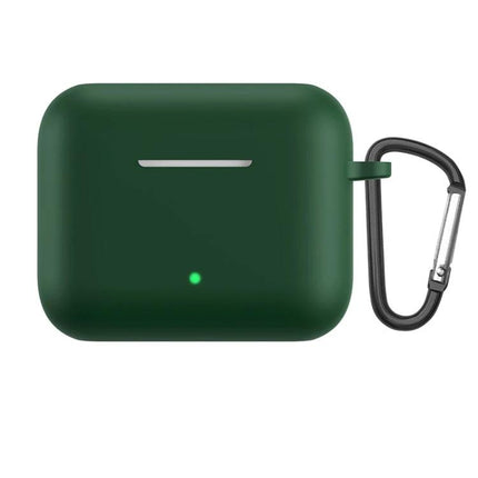 Honor Earbuds Case for Everyday Travel Protection - dark green protective case with carabiner and LED access for commuting and charging