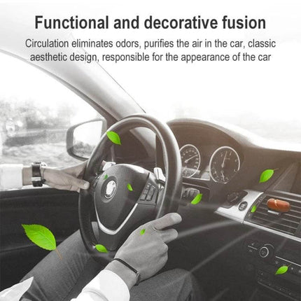 Deformable Car Air Outlet Fragrance Ornament Heart Shaped Aromatherapy attached to car vent releasing fresh scent with pearl-coated heart design