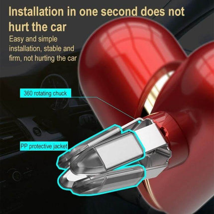 Deformable Car Air Outlet Fragrance Ornament Heart Shaped Aromatherapy red heart-shaped ventilator clip with 360 rotating chuck and PP protective jacket