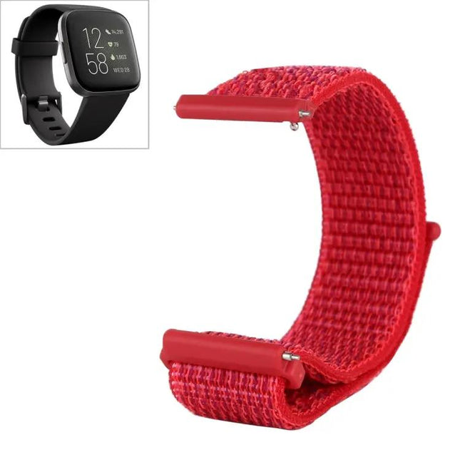 Nylon Watch Band For Fitbit Versa/Versa 2 Hook Loop