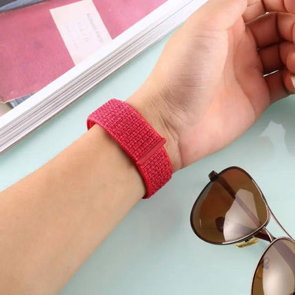 Nylon Watch Band For Fitbit Versa/Versa 2 Hook Loop