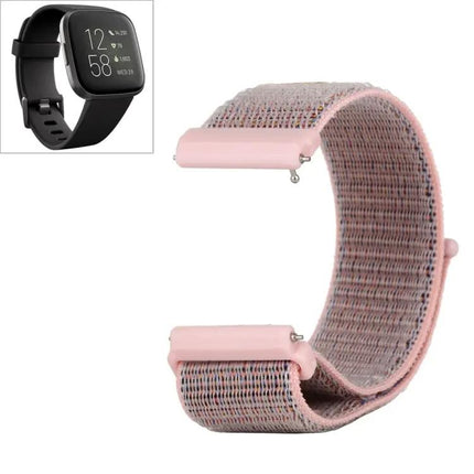 Nylon Watch Band For Fitbit Versa/Versa 2 Hook Loop